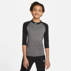 Nike Boys' Baseball Pro Cool Raglan Tee -DUCK Sporting Goods CT2682 066 BlackGrey MODFRT