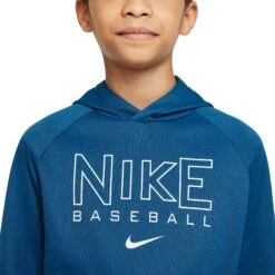 Nike Boys Therma-FIT Baseball Hoodie -DUCK Sporting Goods DC8387 476 CourtBlue DET alt1