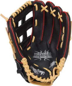 Rawlings 11.5'' Youth Highlight Series Glove -DUCK Sporting Goods DICH115HB 60 Black PALM