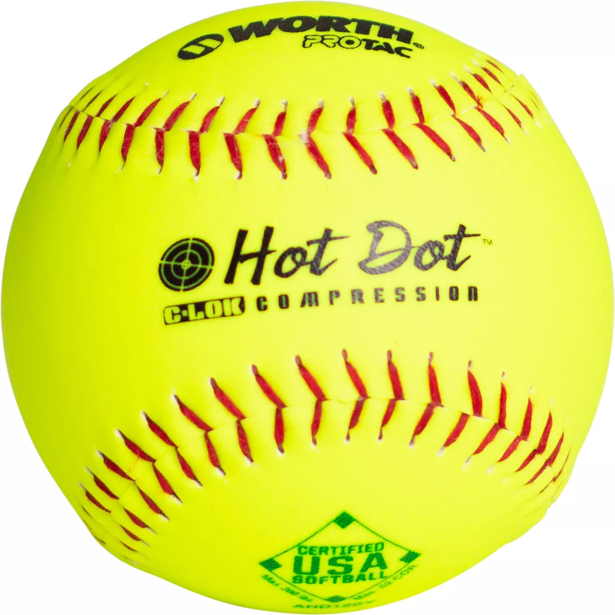Worth 12" USA Hot Dot Slowpitch Softballs - 6 Pack 4 Worth 12" USA Hot Dot Slowpitch Softballs - 6 Pack - Image 2