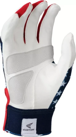 Easton Women's Game Ready Elite Softball Batting Gloves -DUCK Sporting Goods E00686 USA E00686701 RedWhiteBlue PALM