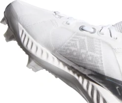 Adidas Women's PureHustle TPU Softball Cleats -DUCK Sporting Goods FW3080 WhiteSilver DET