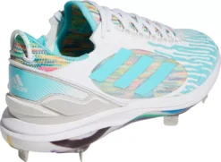 Adidas Women's Purehustle 2 Elite Dripped-Out Metal Fastpitch Softball Cleats -DUCK Sporting Goods FZ0321 WhiteBlue BCK