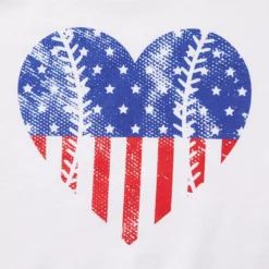 Adidas Girls' Destiny ¾ Sleeve Printed Softball Graphic Shirt -DUCK Sporting Goods GBA11013 BlueStarPrint DET alt1