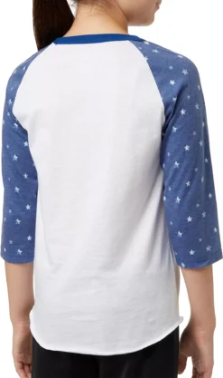 Adidas Girls' Destiny ¾ Sleeve Printed Softball Graphic Shirt -DUCK Sporting Goods GBA11013 BlueStarPrint MODBCK