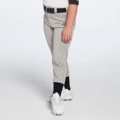 Adidas Girls' Destiny Softball Pants 18 Adidas Girls' Destiny Softball Pants -DUCK Sporting Goods GBA12013 GreyBaseball DET alt3