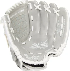 Rawlings 10.5'' Girls' Highlight Series Softball Glove 10 Rawlings 10.5'' Girls' Highlight Series Softball Glove -DUCK Sporting Goods HFP105GW DIC60 Grey PALM
