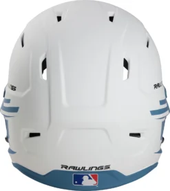 Rawlings Senior Mach Ice Softball Batting Helmet 9 Rawlings Senior Mach Ice Softball Batting Helmet -DUCK Sporting Goods MACHSFTBL SR WhiteColumbiaBlue BCK