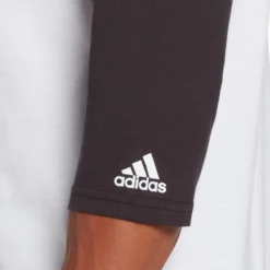 Adidas Men's Triple Stripe Graphic ¾ Sleeve Baseball Shirt 13 Adidas Men's Triple Stripe Graphic ¾ Sleeve Baseball Shirt -DUCK Sporting Goods MBA11028 BlackFrozenRopeLogo MODDET alt2