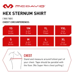 McDavid Adult Hex Sternum Shirt -DUCK Sporting Goods MD7610A White DET