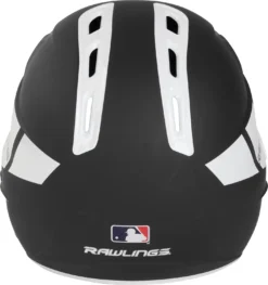 Rawlings Senior VELO Baseball Batting Helmet W/ Reversible Jaw Guard -DUCK Sporting Goods VELOREV SR RVELREVMGBK BlackWhite BCK